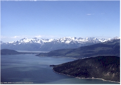 Flug von Skagway nach Juneau ber den Lynn Canal