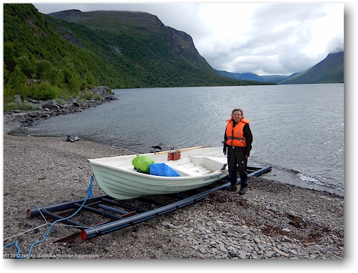 susanne, bereit fuer die ersten ueberquerung des teusajaure