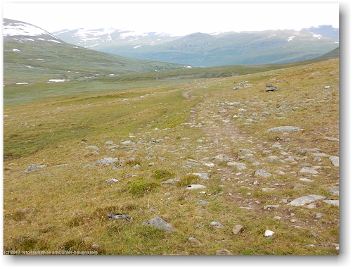 kungsleden ueber die hochebene noerdlich von vakkotavare
