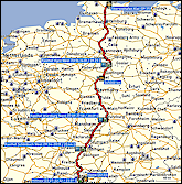 karte und hoehenprofil der fahrt von kiel nach daheim