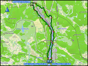 karte der fahrt vom camping hossan lumo nach julma-oelkky und zurueck sowie karte und hoehenprofil der rundwanderung julma-oelkky im hossa nationalpark