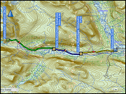 karte und hoehenprofil der wanderung von der kebnekaise fjaellstation nach nikkaluokta inklusive der bootsfahrt ueber den laddjujavri sowie karte und hoehenprofil der fahrt von nikkaluokta zum camp ripan in kiruna sowie der fahrten in kiruna