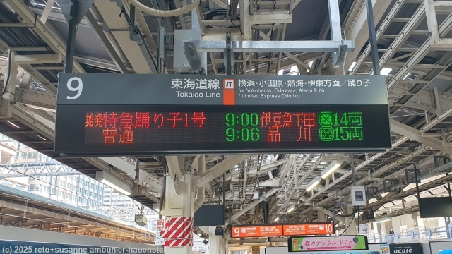 abfahrtsanzeige im hauptbahnhof tokyo
