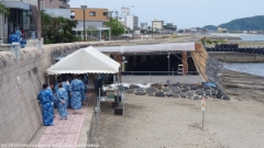 gedeckte sandgruben bei der saraku sand bath hall bei ibusuki
