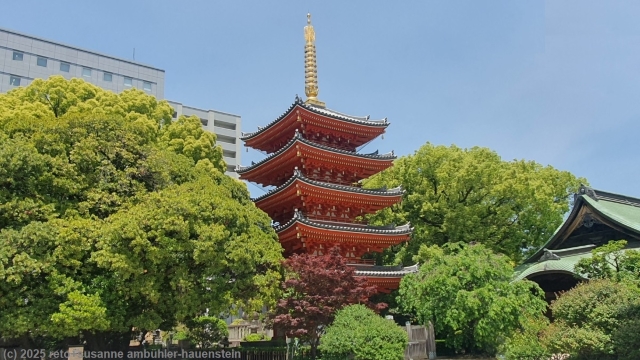 pagode beim tocho-ji tempel in fukuoka