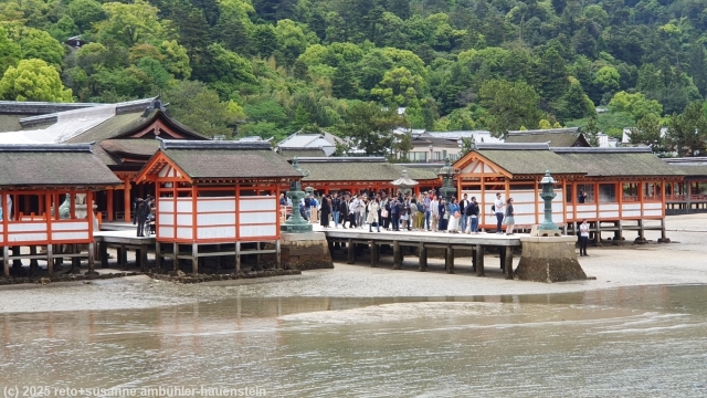 itsukushima schrein auf der insel miyajima