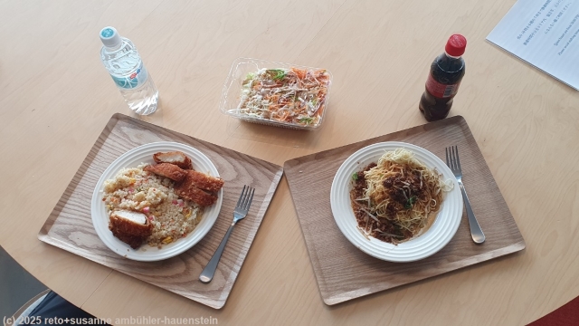 unser nachtessen aus der mikrowelle im hotel bonapool auf der insel ikuchijima