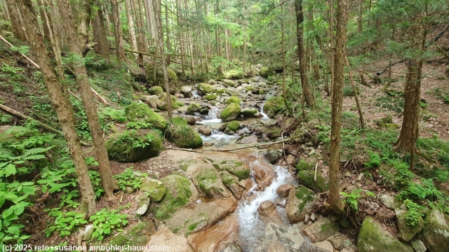 malerischer bach entlang des nakasendo