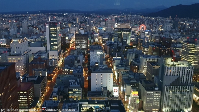 aussicht vom T38 im JR tower auf sapporo