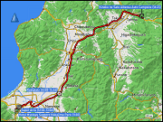 karte und hoehenprofil der fahrt vom hotel mystays sapporo nakajima park zum kinoko no sato aibetsu auto campsite