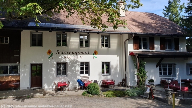 restaurant schwengimatt auf genau 1000 meter ueber meer