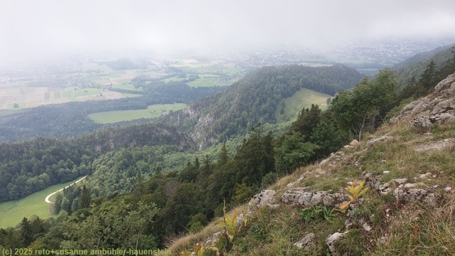 aussicht vom wanderweg entlang der stallflue