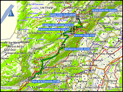 karte der wanderung vom bahnhof sainte-croix, VD zum hotel de la concorde in vallorbe, VD