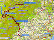 karte der wanderung vom studio "au rayon de soleil" in saint-cergue, VD zur bushaltestelle la rippe village, VD